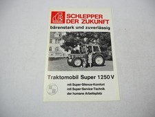 Schlüter Super 1250 V Traktomobil mit Super Silence Komfort Prospekt 1977