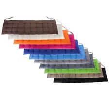 Auflage für Gartenbank 150 x 40 x 4 cm Sitzpolster mit Steppung und Bändchen