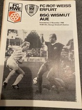 Programmheft FC Rot Weiß Erfurt- BSG Wismut Aue.   05.11.1988 DDR Oberliga