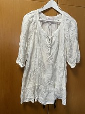 H&M the Garden Collection Damen Bluse Gr. 38 Weiß Lochspitze Modern Trend Look