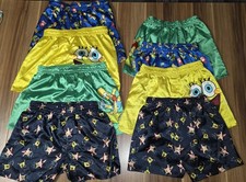 ​8 Comic Satin Shorts – Bart Simpson, Spongebob, Patrick Star – Größen 134-152