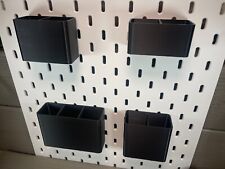 Ikea Skadis kompatible Aufsteckbehälter Einzelpersonen & Set schwarz weiß