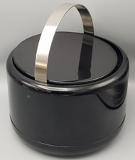 STELTON Eiswürfelbehälter ECCO schwarz Erik Magnussen Eiseimer gebraucht