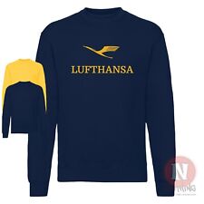 Lufthansa Fluglinie Sweatshirt Klassisch 1953 - 63 Logo Luft Crew Flughäfen