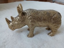 Goldene Nashorn Figur Statue
