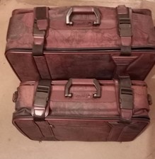 Stratic Kofferset 2-teilig, braunes Kunstleder