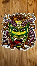Aufkleber 80er Jahre Sticker 80ies Vintage Aufkleber Monster Dämon Horror Teufel