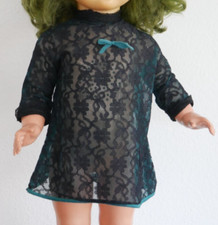 Original 70er J. kostbare Spitze Puppenkleid Spielpuppe Puppendoktor, Schildkröt