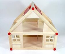 großes Puppenhaus FREDA aus Holz 40x25x38cm NEU
