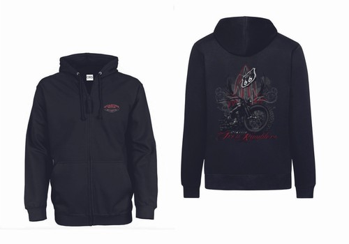 Sweatshirtjacke schwarz biker - schwarz,