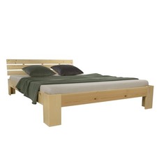 B-Ware Doppelbett Holzbett Futonbett120x200 Natur Kiefer Bettgestell Homestyle4u