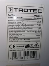 Klimaanlage Mit Abluftschlauch Trotec Pac2010e