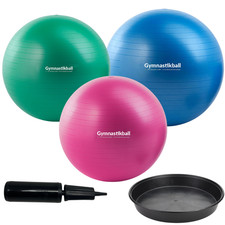 Gymnastikball PRO SET Sitzball inkl. Pumpe, Schale Yogaball 