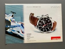 Certina DS Podium Chronograph BMW Sauber F1 2006 Vintage Ad Werbung Reklame