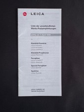 #A0732-Leitz  Leica Preisliste