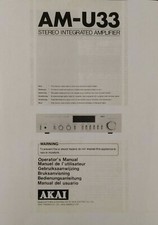 Akai AM-U33 - integrierter Stereo-Verstärker Bedienungsanleitung - BENUTZERHANDBUCH