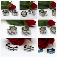 316L Edelstahl Set5 Ohrringe Schmuck Klappcreolen Creolen Ohrhänger Klapp supper