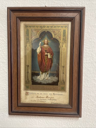 Antike kommunionsurkunde 1909 - antike, 1909|