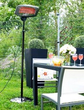 NEU Quarz Heizstrahler Standfuß höhenverstellbar für Garten Terrasse Balkon kühl