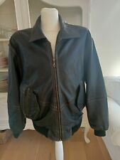 Vintage Herren Lederjacke schwarz Gr. 50 M/L 90er Jahre Pilotenjacke Aviator