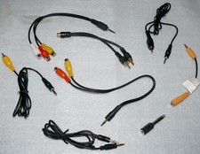 8x Spezielle AV Video Audio Adapter Kabel Set RCA Cinch Stecker 3,5mm Klinke N20