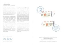 Ministerfaltkarte Tag der Briefmarke Schätze der Philatelie: Sachsen-Dreier 2025