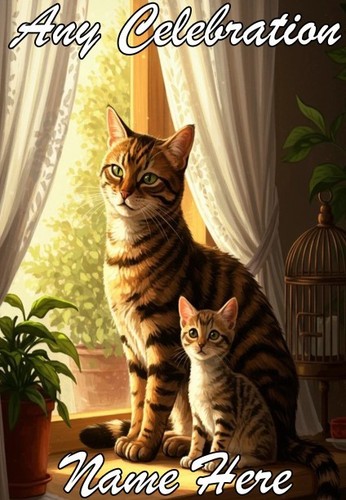 Tabby katze mit kätzchen - tabby,