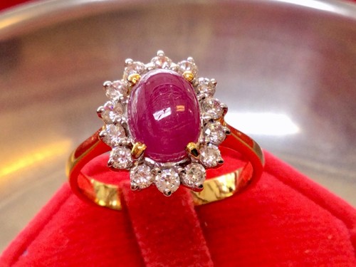 Rubin gold ring - gold,