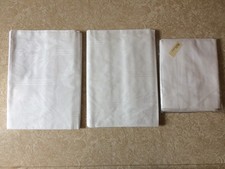 Damast Bettwäsche 4-teilig, weiß. Neu und OVP