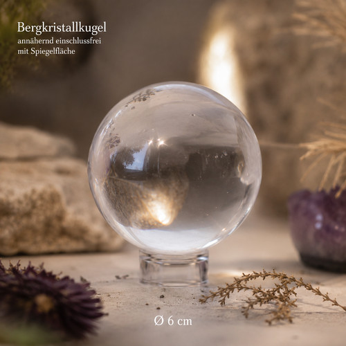 Bergkristall kugel 6cm - kugel, 318g