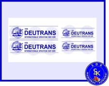 DEUTRANS DDR VEB Spedition Aufkleber Decal Deutsche Reichsbahn - Spur H0 - 1:87