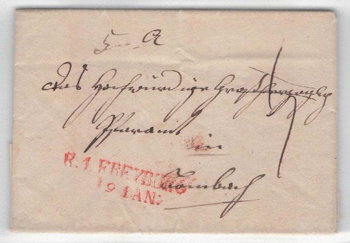 Baden 1833 vorphila - brief, mit
