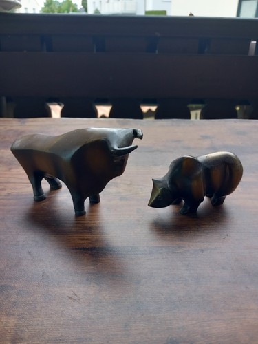 Bulle und bär bronze - bär,,