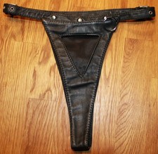 Lederdessous Lederstring  Lederslip Fetisch sexy Strip ouvert Domina NEU