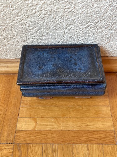 Vintage ton schale mit deckel - vintage,