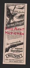 ZELLA-MEHLIS, Werbung 1939, Carl Walther Waffen-Fabrik Schonzeit-Karabiner