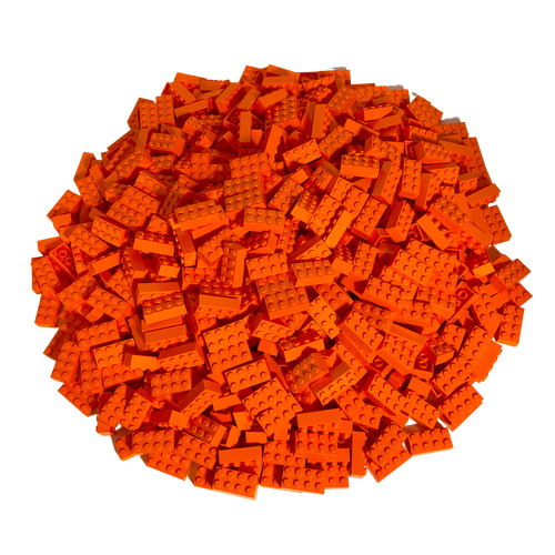 2x4 steine bausteine - bausteine, orange