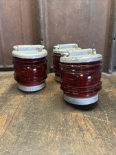 Positionslicht Rot Schiff Schifffahrt Maritim Laterne Glas Metall Rat Selten Alt