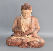 Buddha Holzfigur geschnitzt Holz Figur 26 cm Fach #B1