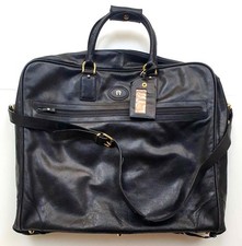 AIGNER Vintage Reise Kleidersack Travel Bag Leder schwarz 50x47 cm Trageriemen