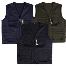 Herren Cargo Weste Ärmellos Outdoor Angeln Jagd Sommer Jacke M-3XL Neu