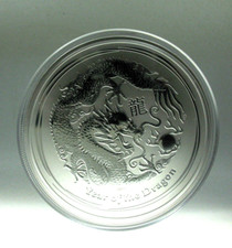 2 Unzen Silbermünze Australien 2 Dollar Lunar II - JAHR DES DRACHEN 2012