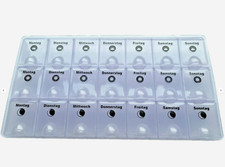GROßE Pillendose 21 Fächer Medikamentenbox 7 Tage Tablettenbox Tablettendose