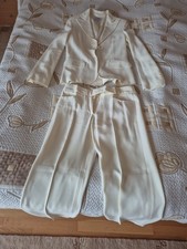 Damen Hosenanzug Creme