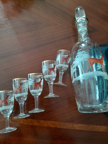 Likörservice mit glasmalerei - mit,