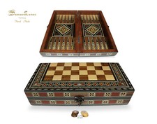 Holz Backgammon/Schach Brett