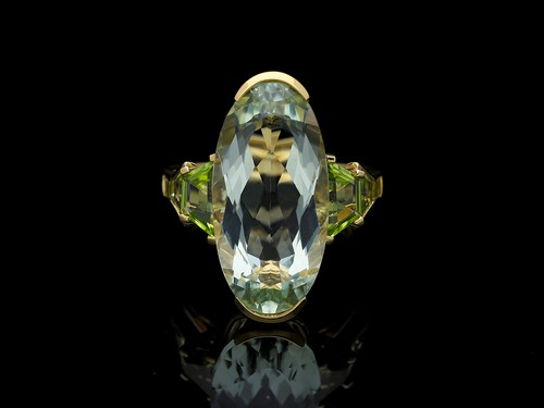 Ring peridote amethyste 80 - peridote,