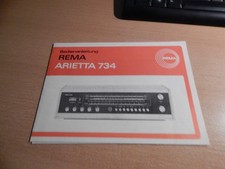 Bedienungsanleitung Rema Arietta  734   Radio DDR
