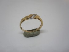 Eleganter Ring Echtschmuck Gelbgold 585 mit einem Diamanten