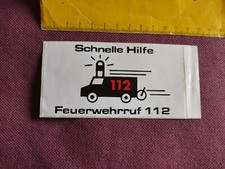 Aufkleber Sticker Schnelle Hilfe Feuerwehrruf 112 Feuerwehr Rettung Gesundheit 